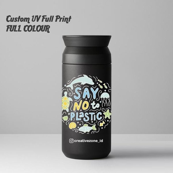 CUSTOM [ NAMA / LOGO ] CETAK UV PRINTING H552 TERMOS TRAVEL TUMBLER SOUVENIR BOTOL HAMPERS WARNA