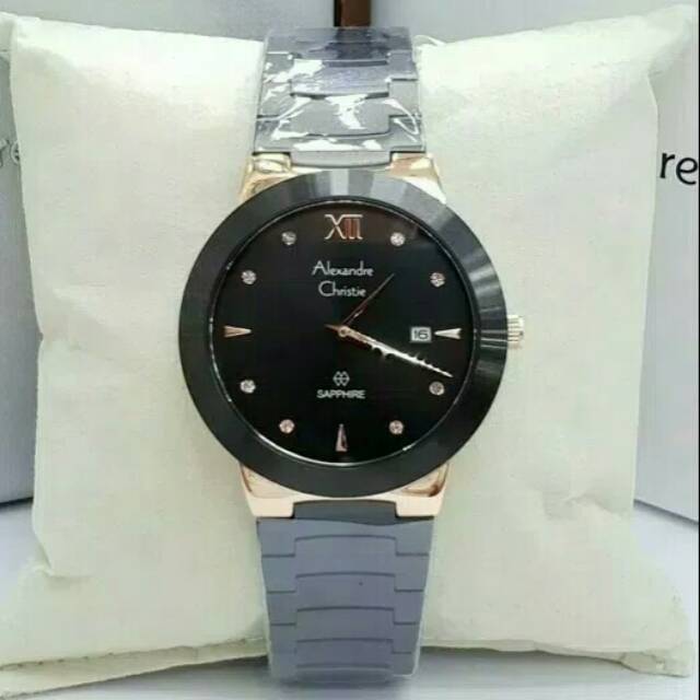 JAM TANGAN PRIA ALEXANDRE CHRISTIE AC 8569 BLACK ROSEGOLD