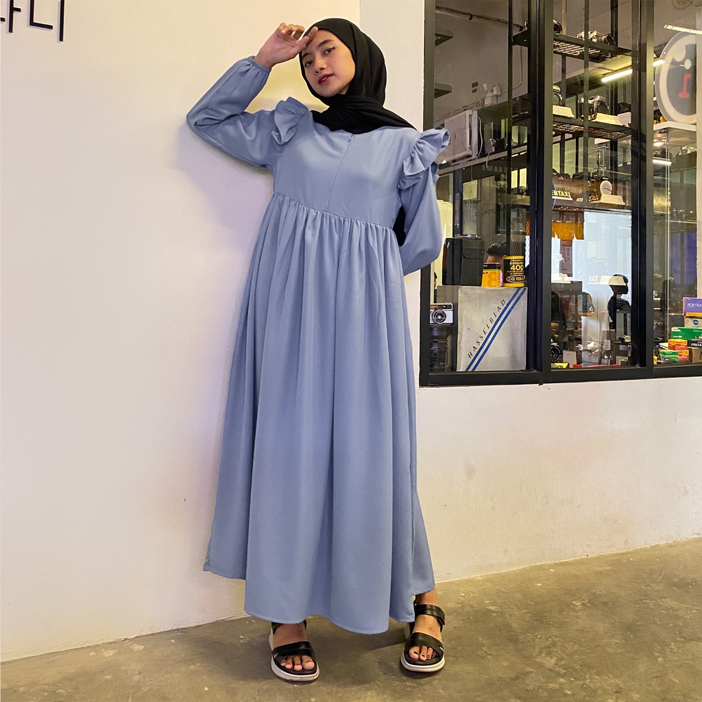 BEFAST - ZFS OOTD Dress Maxi FIFIN / NATASYA SHAKILA MAXI DRESS / LongDress Wanita Casual / Dress Maxy Lengan Panjang / Fashion Kondangan/Pesta Wanita / Dress Polos Formal / Terbaru 2022 / Terlaris