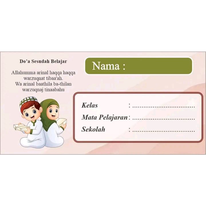 

Sticker Buku Pelajaran Custom Pakai Nama / Custom Book Name Stickers