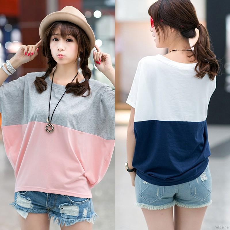 Kaos T-Shirt Lengan Pendek Model Korea, Ukuran Besar