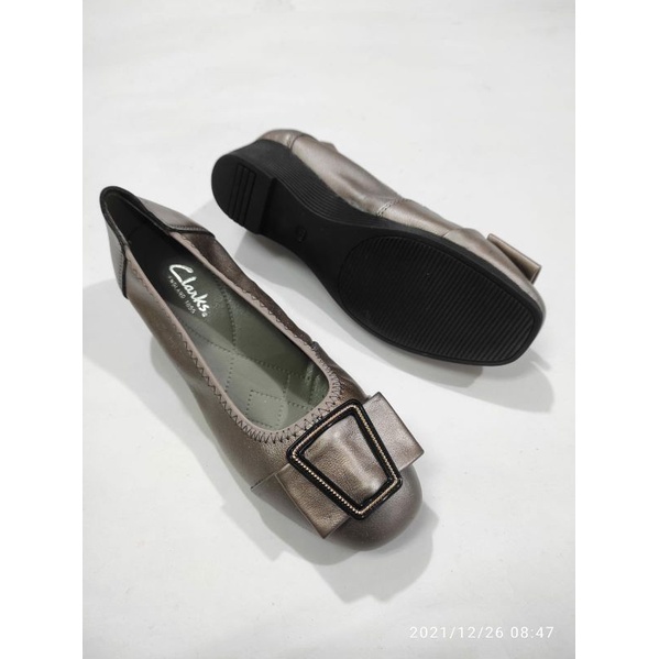 SEPATU KULIT WANITA CLARKS KD1188-1 / SEPATU KANTOR / SEPATU KERJA