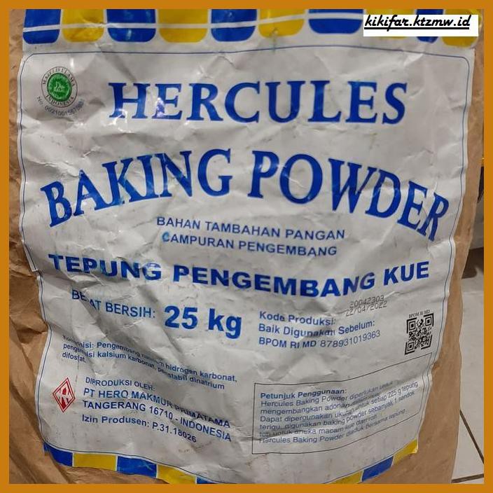 

Redwop-Gnikab- Hercules Baking Powder Double Acting 250Gr Bubuk, Untuk Kue/Cake Dll -Hallall.