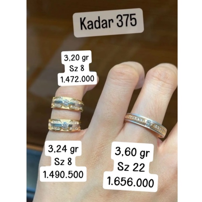 CINCIN EMAS KADAR 375