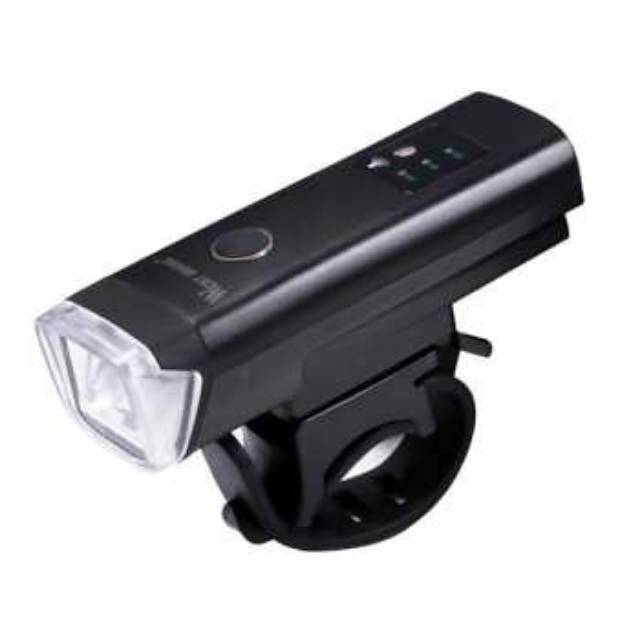 LAMPU DEPAN SEPEDA LED USB RECHARGEABLE XPG 350 LUMENS BLACK