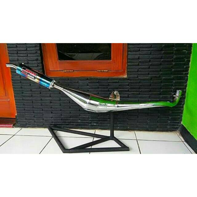 knalpot fizr JPM RACING crom halfblue