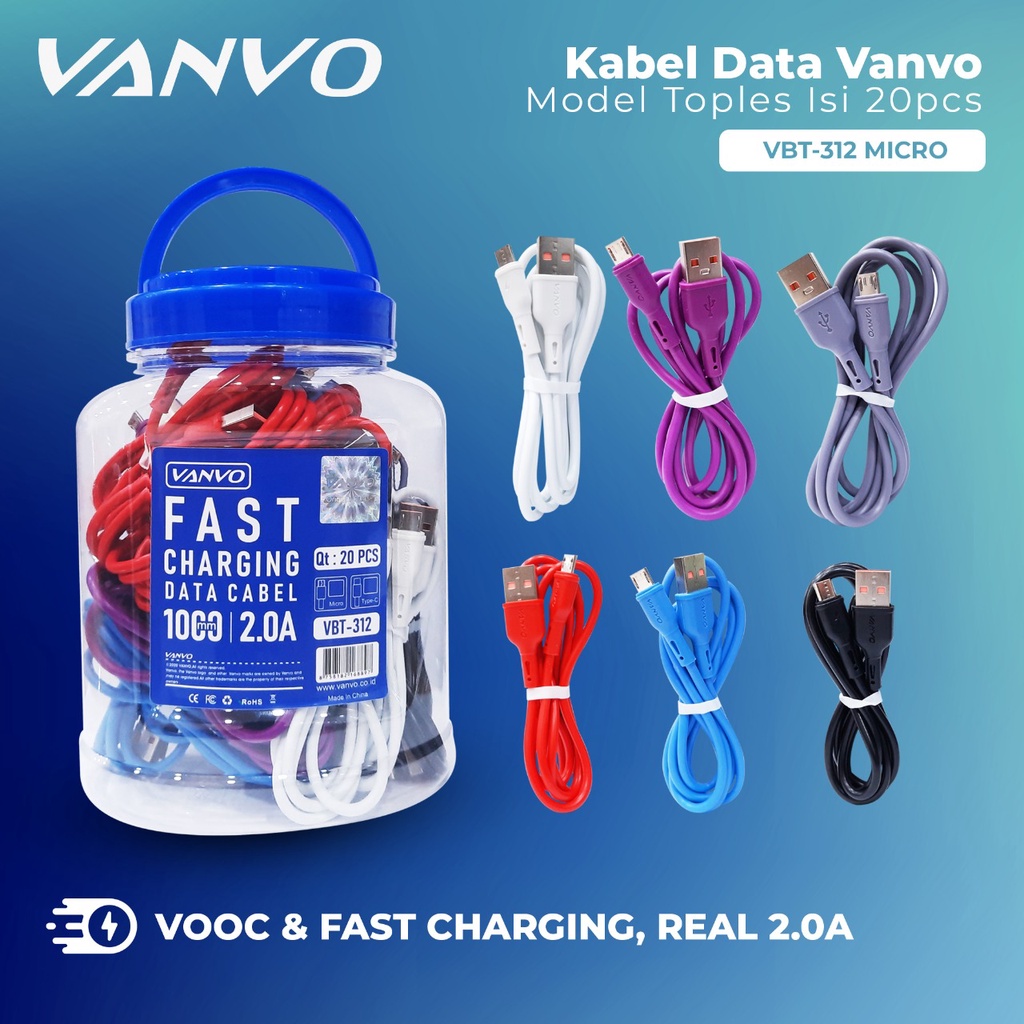 KABEL DATA VANVO VBT-312 2.0A / 1 TOPLES ISI 20