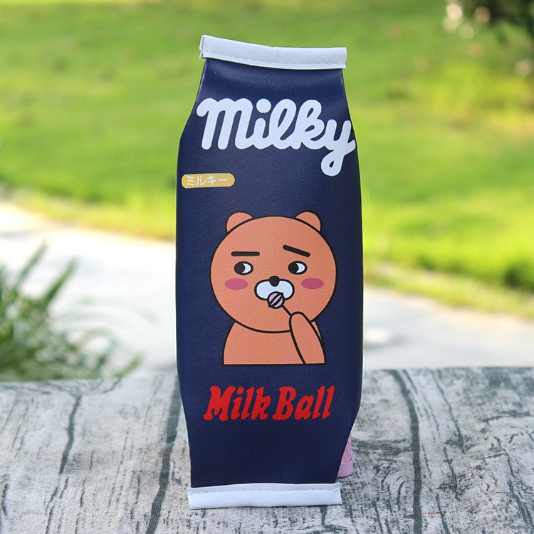 ANEKAGROSIR | TEMPAT PENSIL MILKY - TEMPAT SIMPAN PENSIL DAN PENA - TEMPAT ALAT TULIS - SUSU-MILKY BALL NAVY