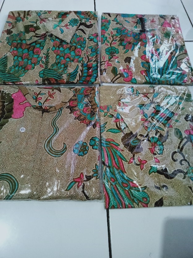 Promo Batik Couple Keluarga Sarimbit Sania Ruffle Batik Ori Ndoro Jowi Motif Merak Tosca