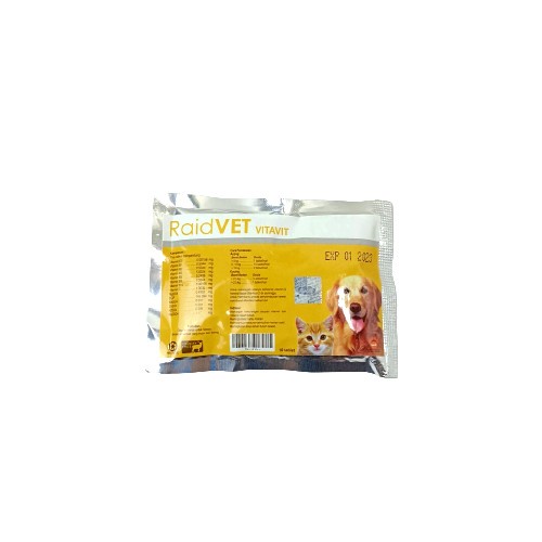 Raid all - Raidvet Vitavit 10 Tablet / Vitamin Nafsu Makan / Daya Tahan Tubuh Kucing &amp; Anjing Murah