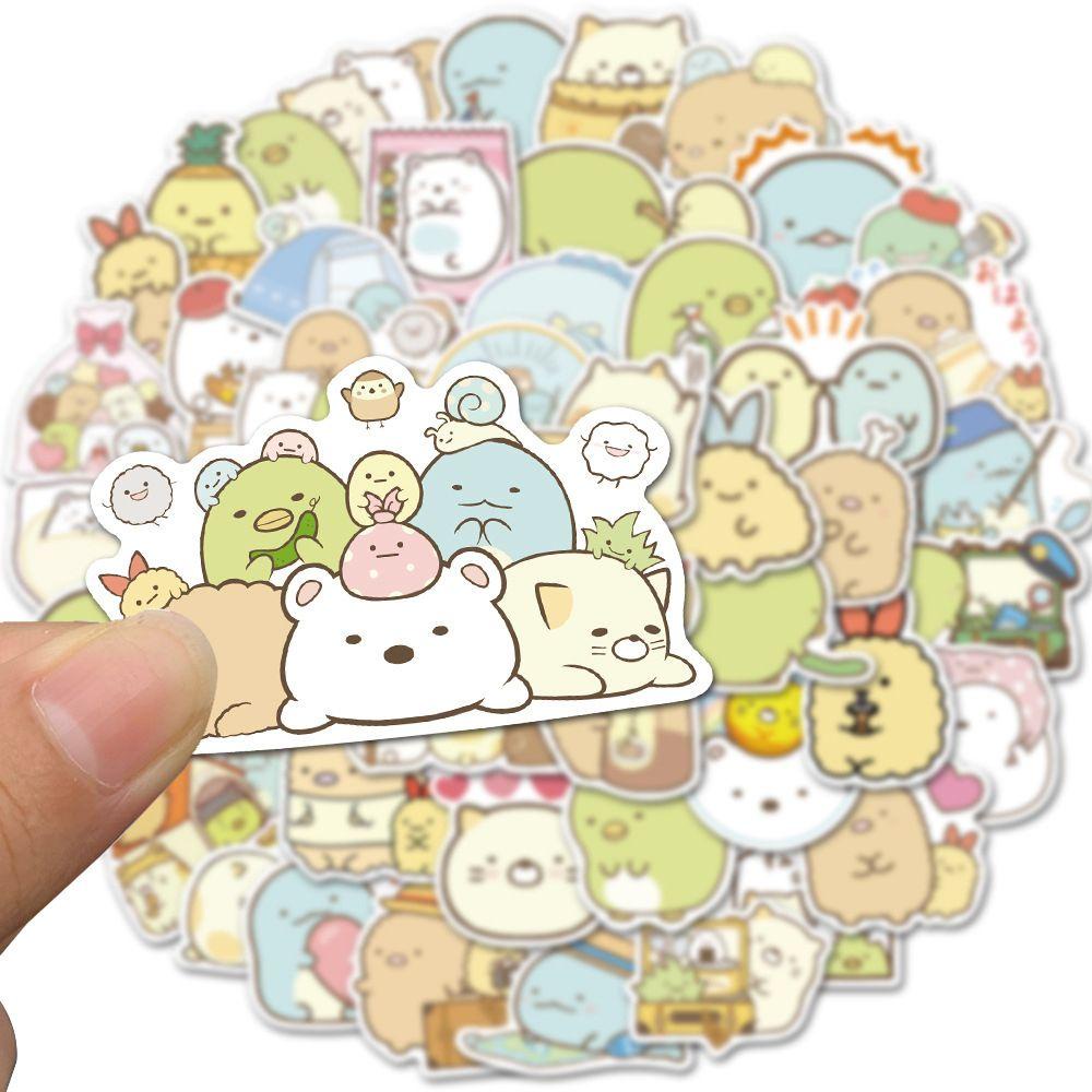 Agustina Sumikko Gurashi Tahan Air Kawaii Decals Self-Adhesive Stationery Stiker Ponsel Dekorasi Graffiti Stiker