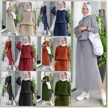 setelan atasan rok alexa / one set rok muslim / setelan atasan rok alexa / setelan rok wanita kekini