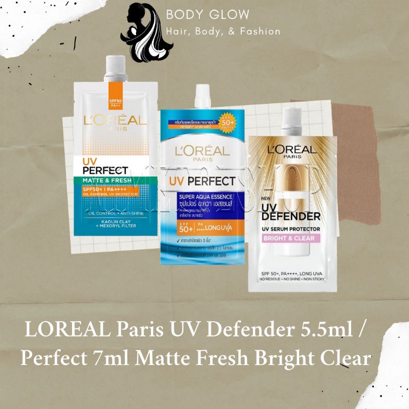 Loreal Paris UV Defender 5.5ml / Perfect 7ml (Travel Size)