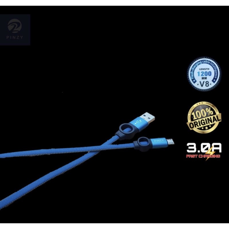Kabel Data Lightning PINZY Fast Charging Qc 3.0 V8 - Kabel LIGHTNING V8
