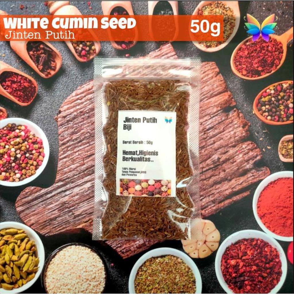 

Bumbu Rempah JINTEN PUTIH BIJI / Cumin Seed 50g ✓PREMIUM #WarnaWarniRempah