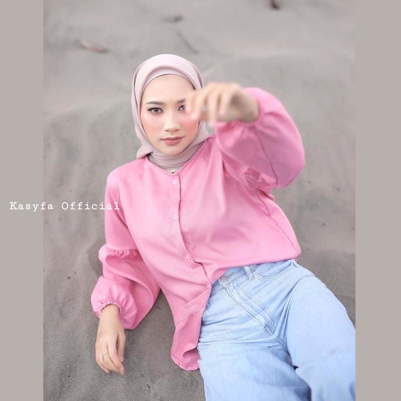 MAUDI TOP // GONNA BASIC TOP BLOUSE BALON FULL KANCING