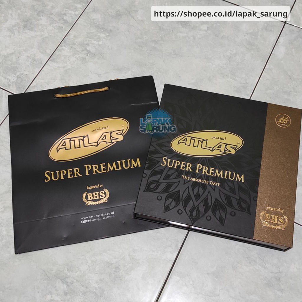Sarung Atlas Super Premium Supreme 955 Songket Kreasi Istanbul SKL 03 Hitam Motif BHS Istimewa