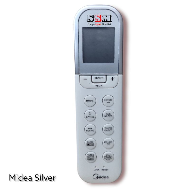 REMOT AC MIDEA SILVER