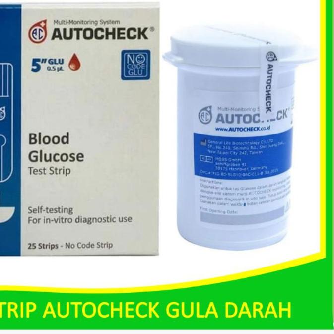 STRIP AUTOCHECK GLUCOSE/GULA DARAH - ISI 25 STRIP STRIP AUTOCHECK GULA DARAH AUTOCHECK GLUCOSE Strip