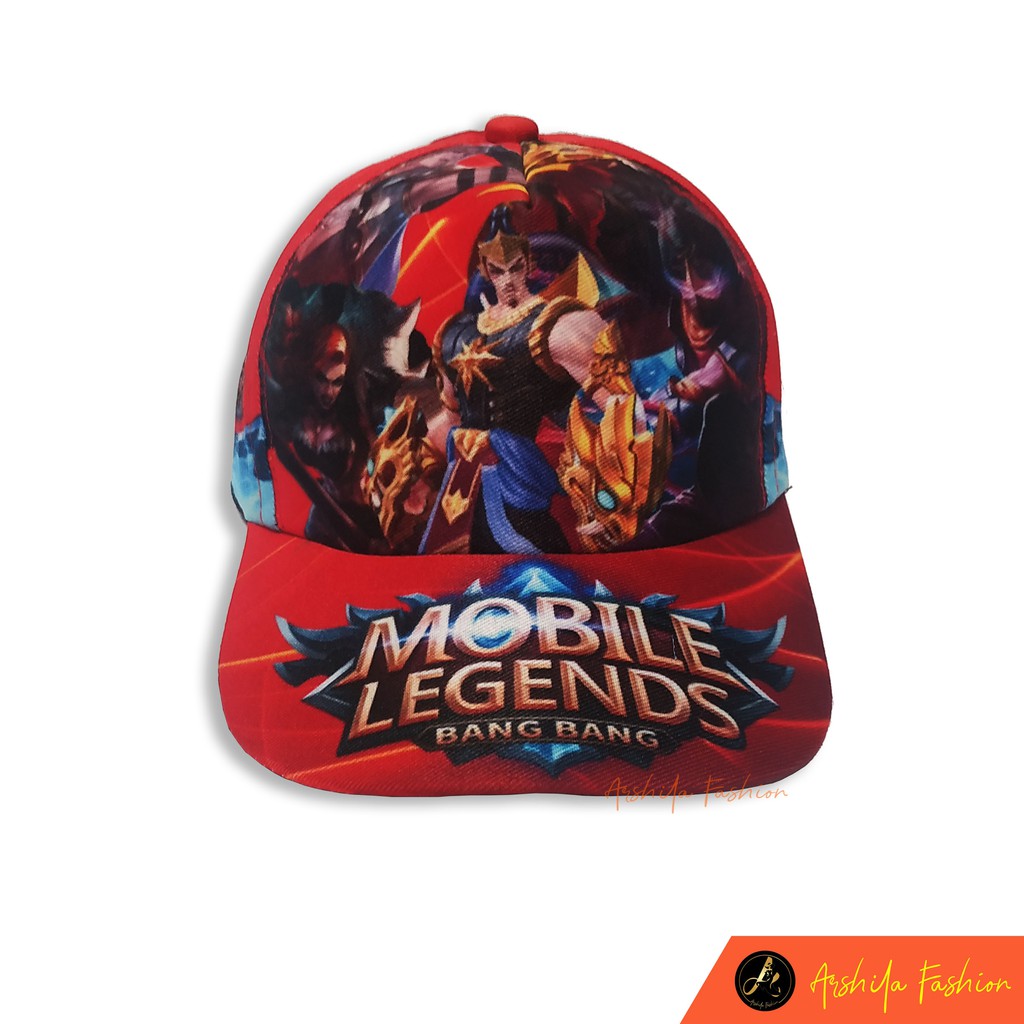 Topi Anak Sablon Karakter / Topi Anak Karakter HERO / Arshila_fashion-Sablon Mobile Legend