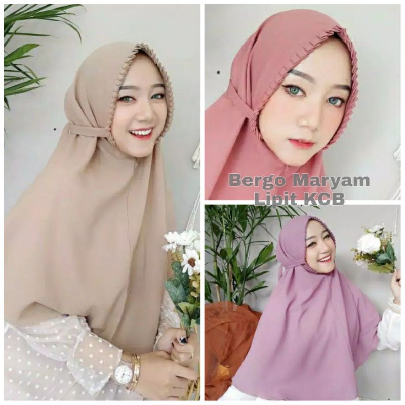 Bergo Maryam lipit KCB diamond jilbab Bergo sarah hijab Bergo Maryam lipit KCB diamond jilbab Bergo sarah hijab
