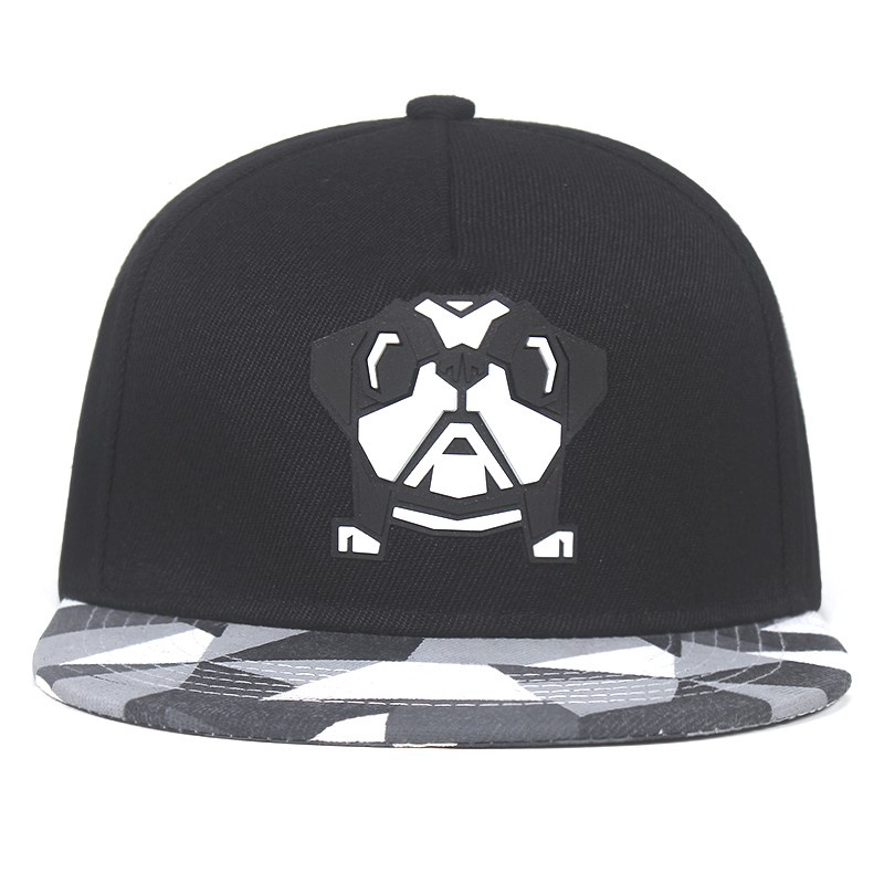 Topi Baseball Motif Anjing Gaya Hip Hop Untuk Pria Dan Wanita