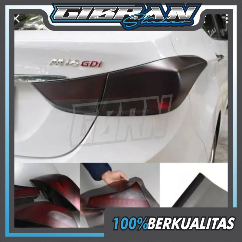 Sticker Skotlet lampu hybrid hitam smoke transparan