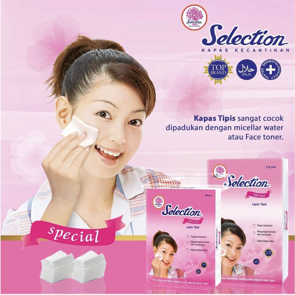 Kapas Selection Facial Cotton (35gr / 50gr / 75gr) / Round Oval Bulat / Special Tipis / Special Tebal / Cotton Bud