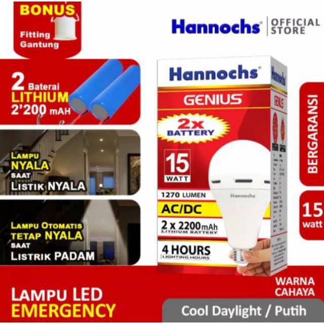 Hannochs Lampe Led emergency Genius 15watt