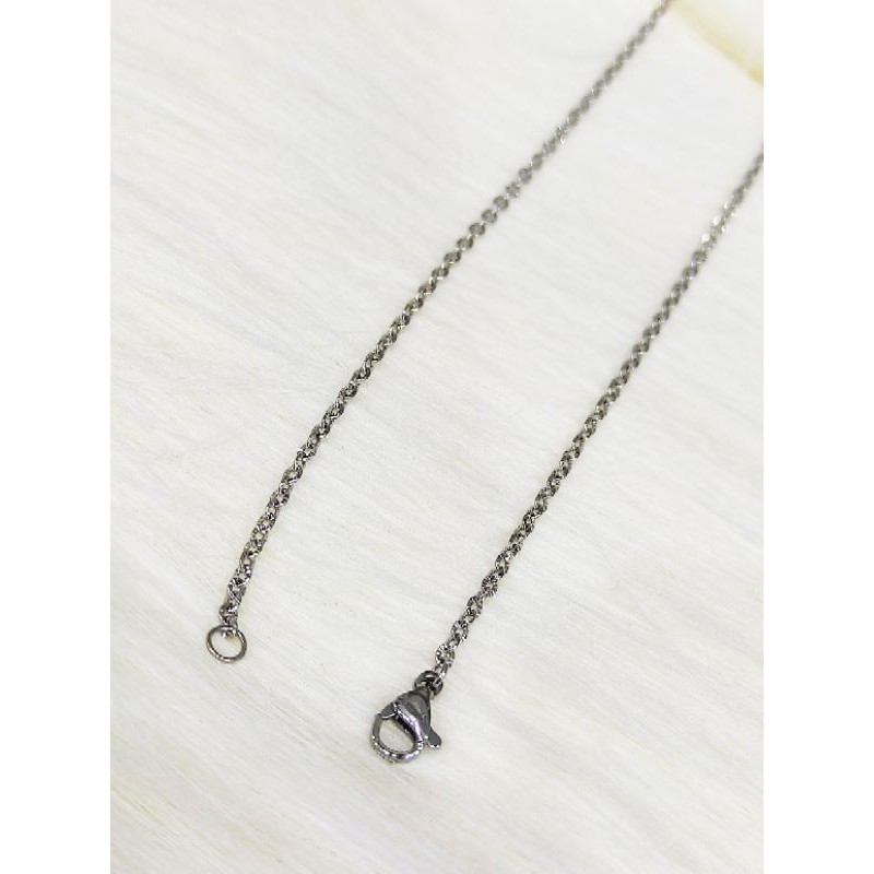 Kalung Titanium Nuri Motif Warna Silver Nori Motif