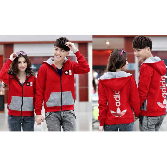 KUALITAS BAGUS COUPLE JAKET ADIDAS 06 MERAH LO COUPLE JAKET ADIDAS BABYTERRY MERAH KEBURU HABIS..