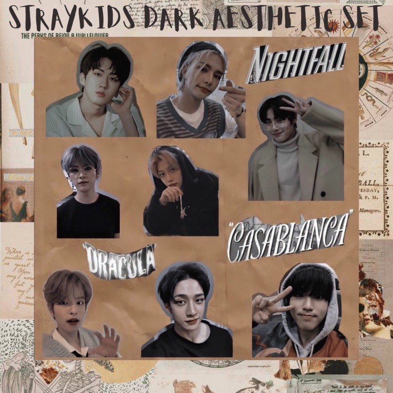 

Sticker Straykids Aesthetic Dark Set