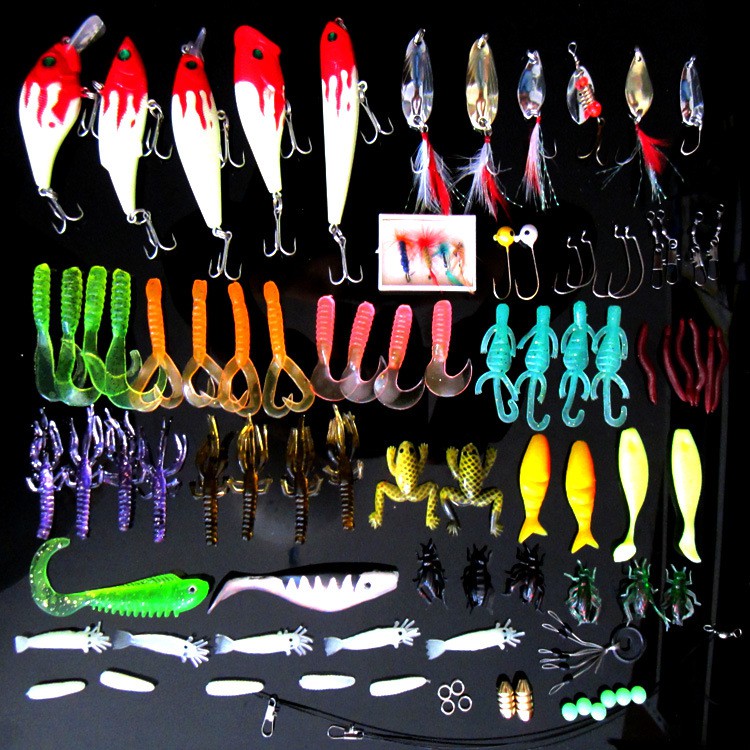 LIXADA Umpan Pancing Ikan Set Finishing bait kit-33 100 PCS - DWS230 - Multi-Color