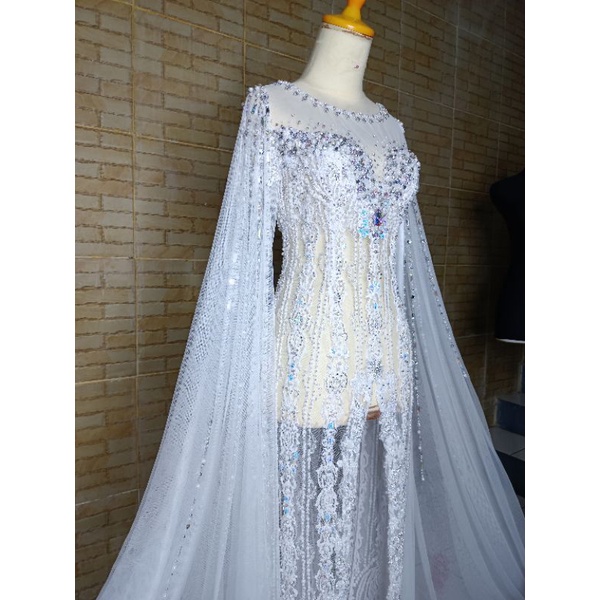 kebaya akad mewah full Payet jepang dan batu swarosky