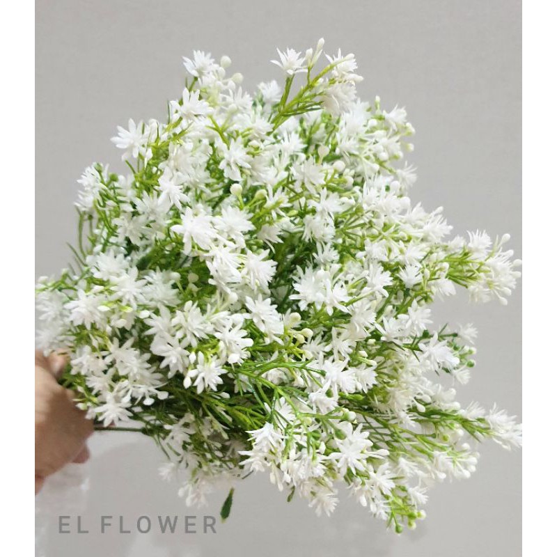 Babybreath Pikok Plastik 5 cabang Gypsophila Bunga Artificial Aksesoris Dekorasi