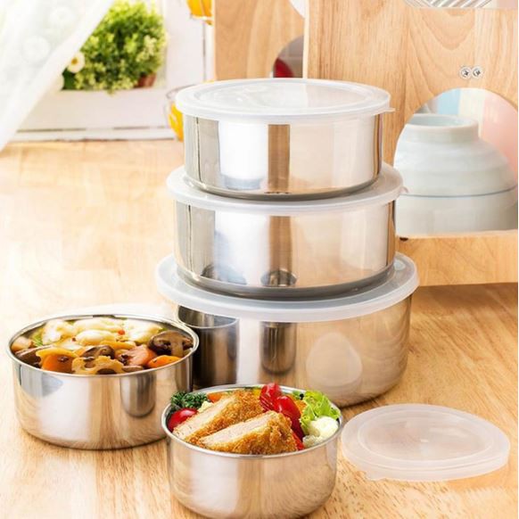 Grosir - H774 Rantang Stainless 5 Susun / / Toples Stainless 5 in 1 / Protect Fresh Box 5 in 1