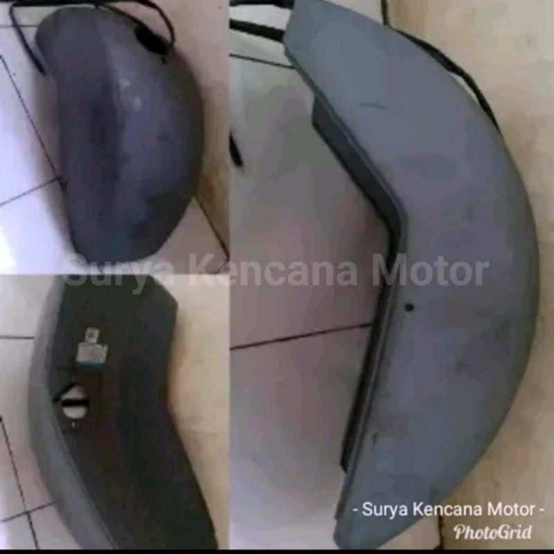 Spakbor slebor depan Vespa PX Exclusive Excel Danmotor biru asli original stok lama NOS