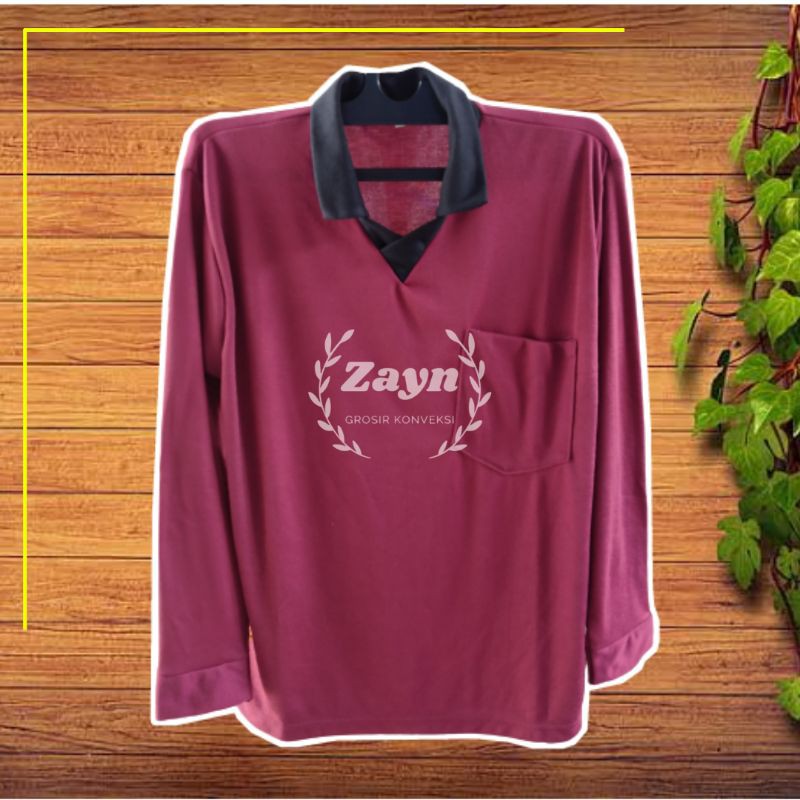 Baju kerja kaos Tani lengan panjang kerah kaos basahan sawah petani proyek lapangan murah sawah