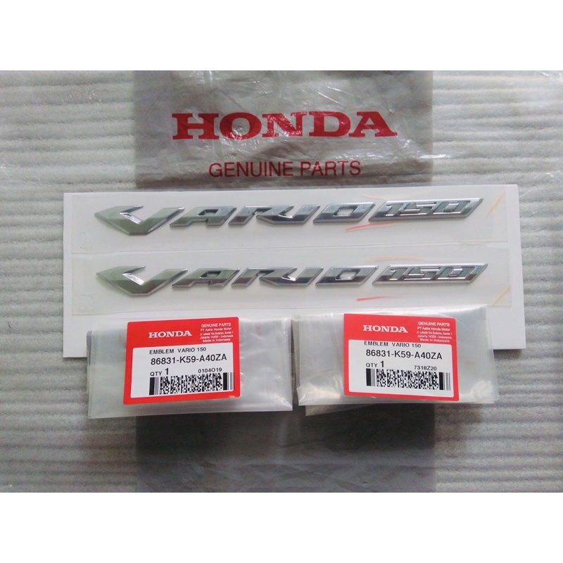 Jual Emblem Vario Original Honda Old Type Sepasang Shopee