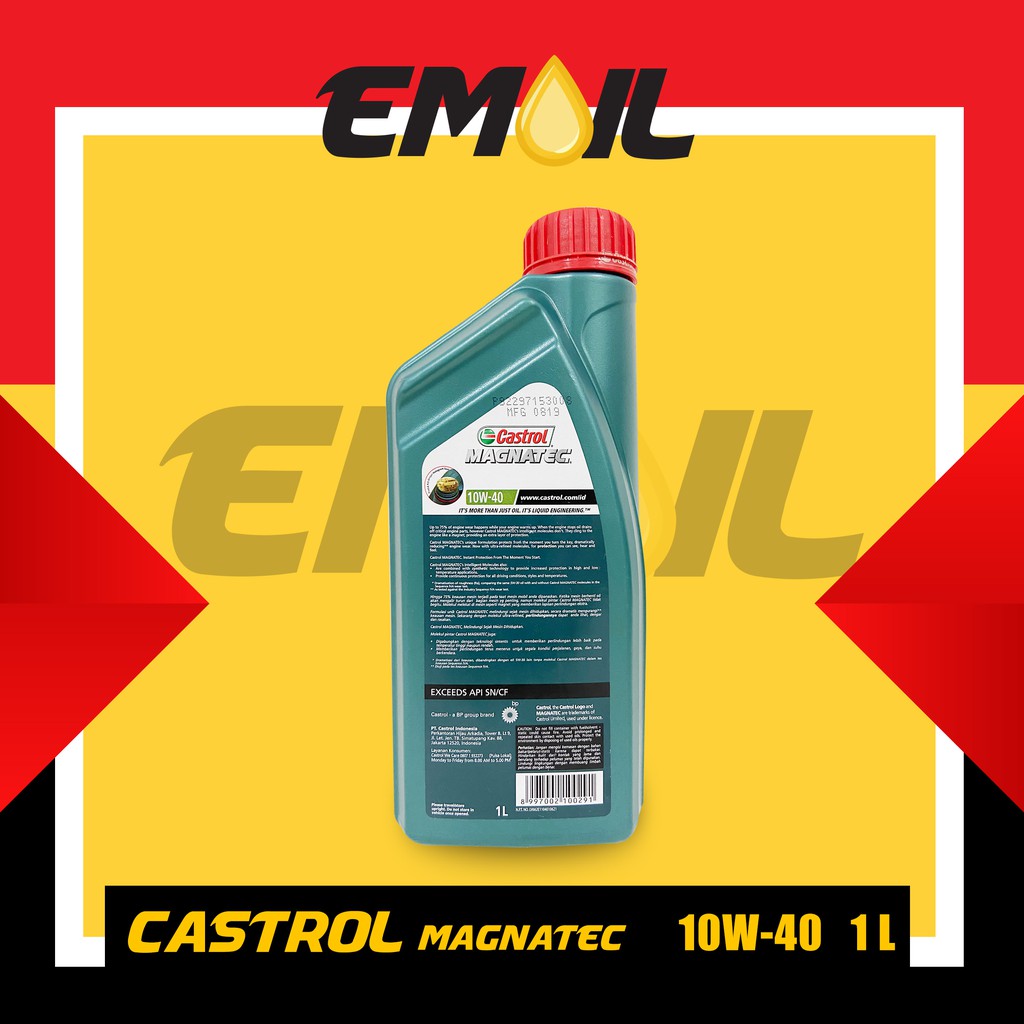 OLI CASTROL MAGNATEC SAE 10w-40 kemasan 1 LITER