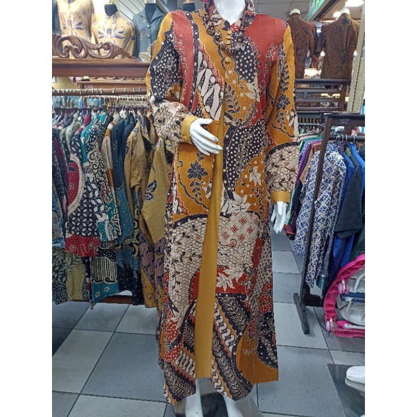 Gamis Batik dobby premium mix kain toyobo/Gamis modern /Gamis terbaru 2022