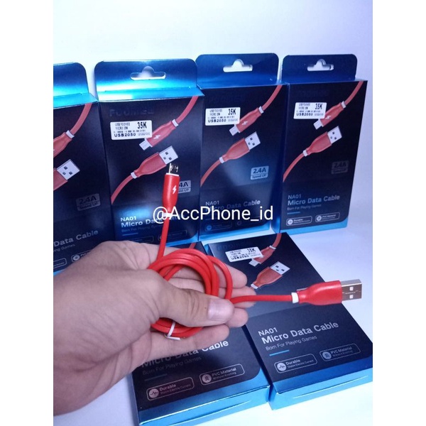 KABEL DATA USB MICRO FOOMEE 2.4A FAST CHARGING⚡ NA01