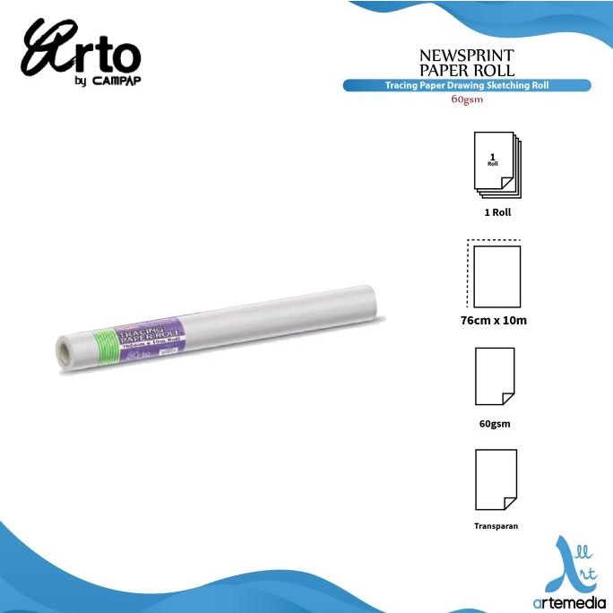 

(BISA COD) ARTO Tracing Paper Roll - 60gsm 30'X10M PRODUK TERBATAS Kode 700