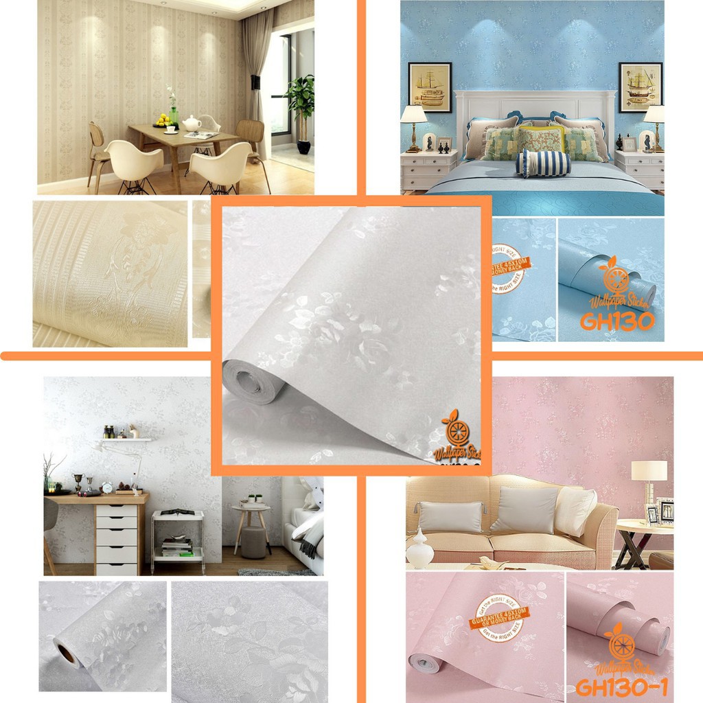 Wallpaper Dinding / Wallpaper Dinding Kamar Tidur / Wallpaper Motif Elegan 45 Cm X 10 M