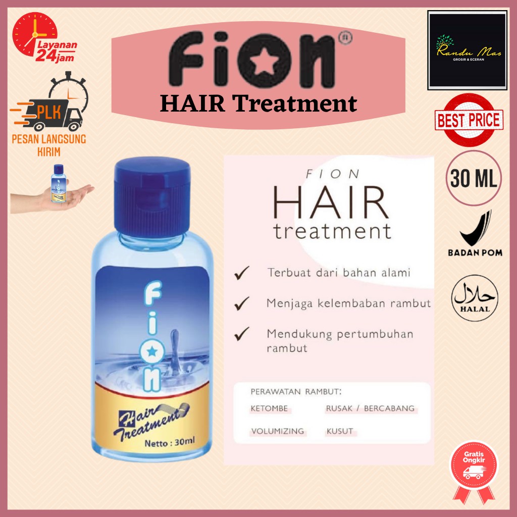 FION Hair Treatment Serum Perawatan Rambut 30ml Vitamin BPOM Halal Pelebat Rambut Original Ori