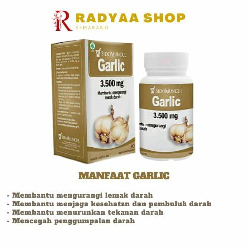 Sido Muncul Herbal Garlic 30 Kapsul - Menjaga Jantung Sehat | Obat Jantung Herbal Untuk Menjaga Kesehatan Jantung