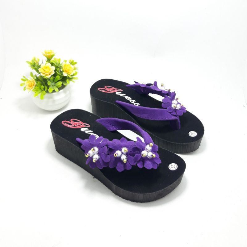 sandal spons wedges wanita / sandal anak wanita