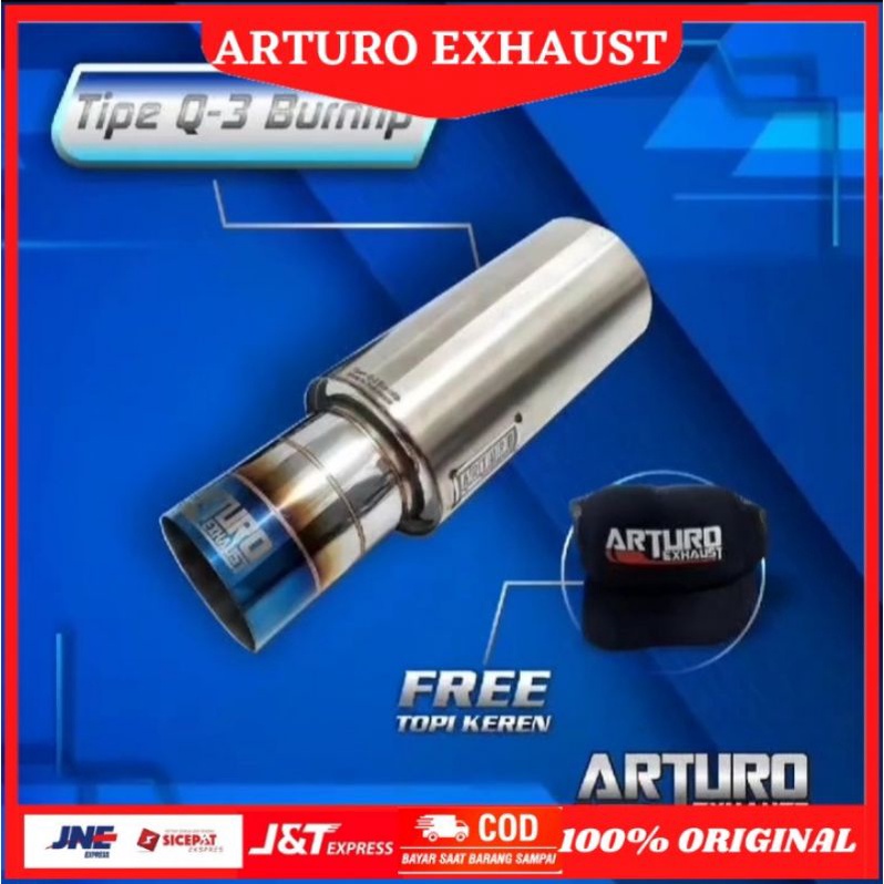 KNALPOT BRIO ARTURO Q-3 BURNTIP // READY FOR BRIO JAZZ MOBILIO HRV BRV CRV YARIS AVANZA XENIA ERTIGA