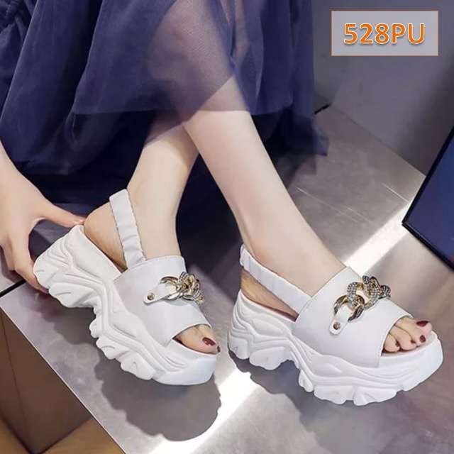 Sandal Gunung Tali Wanita Chain Gold Tebal Sol 5 Cm (528)