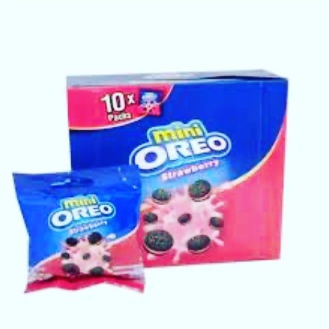 

Mini Oreo Strawberry Creme Biskuit Sandwich 1box 20.4Gram